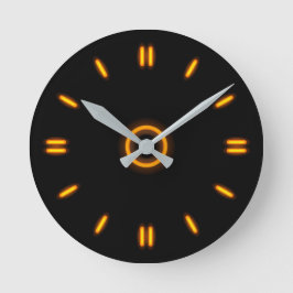 Reloj Redondo Mediano Naranja Neon