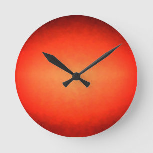 Reloj Redondo Mediano Naranja Quemada Ombre
