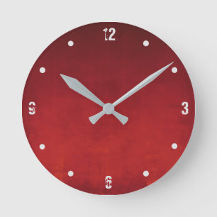 Reloj Redondo Mediano Naranja Rojo Borgoñonés Retrato de omber ruso mo