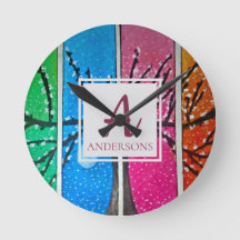 Naranja verde azul Bonito rosa| Monograma