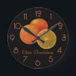 Reloj Redondo Mediano Naranjas siguen con aceite de vida en personalizad<br><div class="desc">Listo para ser personalizado según sus especificaciones. Óleo sobre lienzo,  por Jan Sinclair. Ver más aquí... </div>