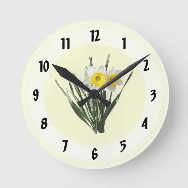 Reloj Redondo Mediano Narciso tímido (Anverso)