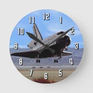 Reloj Redondo Mediano NASA Transbordador Espacial Atlantis Aterrizando E