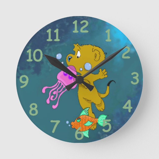 Reloj Redondo Mediano Natación de Ferald (Anverso)