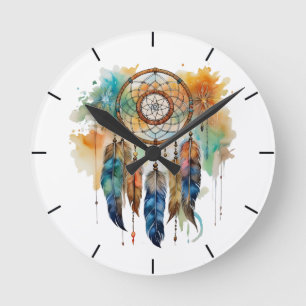 RELOJ REDONDO MEDIANO NATIVE AMERICAN DREAM CATCHER