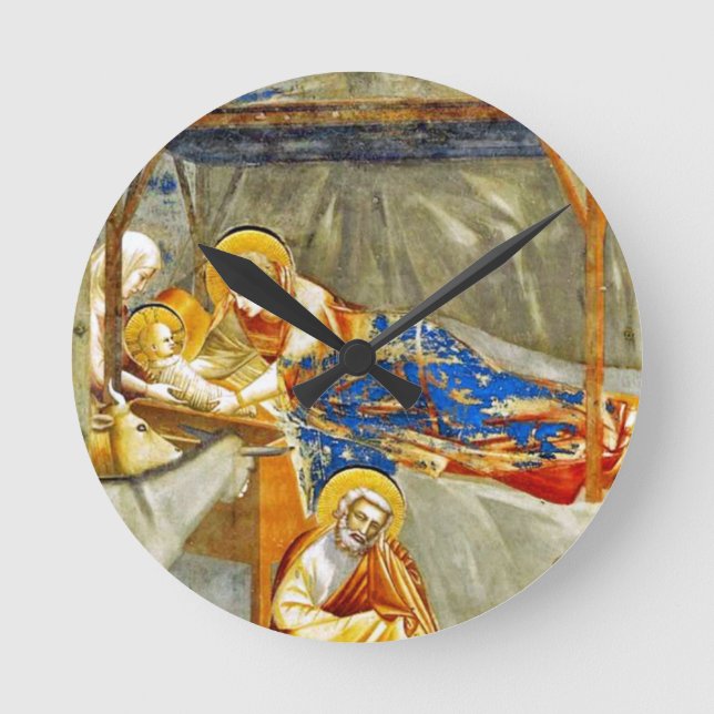 Reloj Redondo Mediano Natividad Nacimiento de Jesús (Anverso)