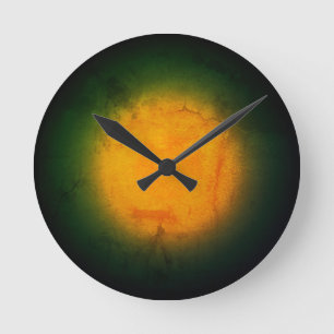 Reloj Redondo Mediano Naturaleza contemporánea Resumen artístico