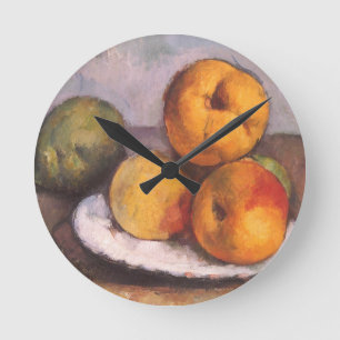 Reloj Redondo Mediano Naturaleza Muerta con Membrillos, Manzanas y Peras