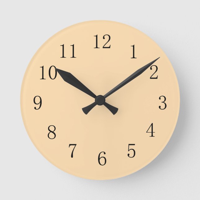 Reloj Redondo Mediano Navajo White Kitchen Wall Clock (Anverso)