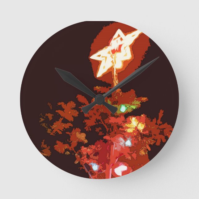 Reloj Redondo Mediano Navidad pintado (Anverso)