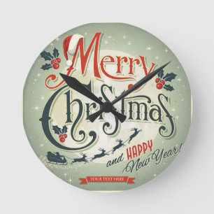 Reloj Redondo Mediano Navidades