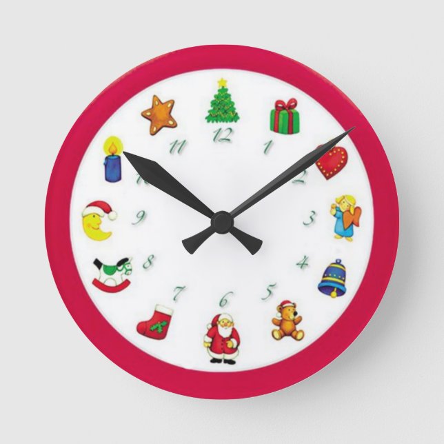Reloj Redondo Mediano Navidades (Anverso)