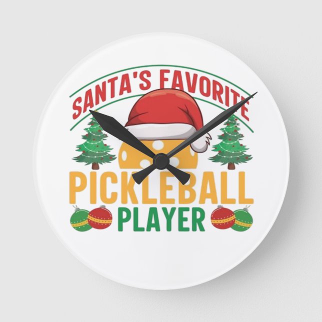 Reloj Redondo Mediano Navidades de baloncesto (Anverso)
