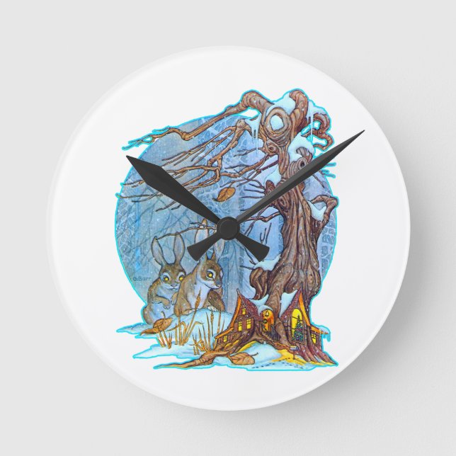 Reloj Redondo Mediano Navidades de Elf Hall (Anverso)