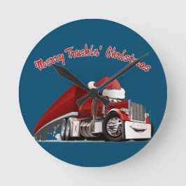 Reloj Redondo Mediano Navidades de Merry Truckin 