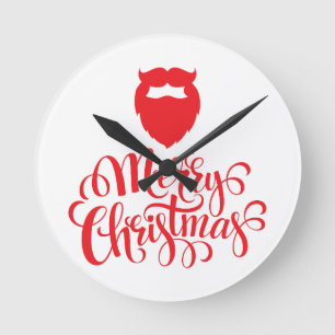 Reloj Redondo Mediano Navidades diseñan barba Santa