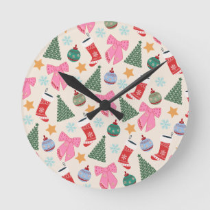 Reloj Redondo Mediano Navidades inteligentes