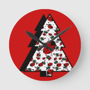 RELOJ REDONDO MEDIANO NAVIDADES LADYBUGS