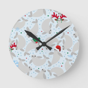 Reloj Redondo Mediano navidades manatee