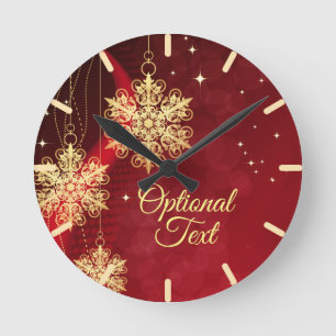 Reloj Redondo Mediano Navidades Personalizados filigreses de copos de ni