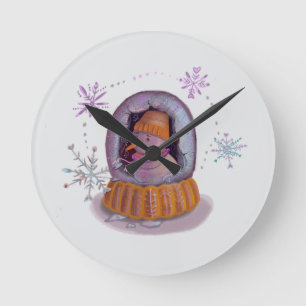 Reloj Redondo Mediano navidades snowman