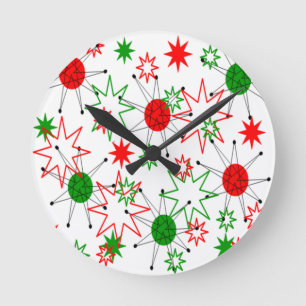 Reloj Redondo Mediano Navidades Starbursts