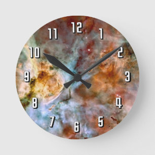 Reloj Redondo Mediano Nebulosa Carina NASA Telescopio Hubble Foto Espaci