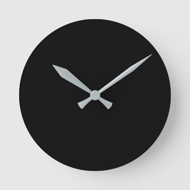 Reloj Redondo Mediano Negro (Anverso)