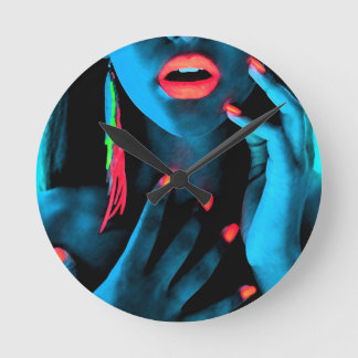Reloj Redondo Mediano Neon art