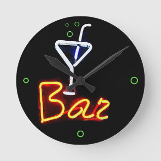 Reloj Redondo Mediano Neon Bar