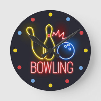 Reloj Redondo Mediano Neon Bowl Skittles Wall Clock