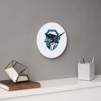 Reloj Redondo Mediano Neon Ronin: Cresta de la Hoja Sombra