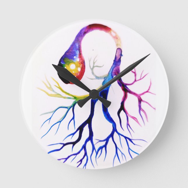 Reloj Redondo Mediano Neurona unipolar (Anverso)