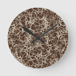 Reloj Redondo Mediano Neuronas de red en rojo - patrón sin fisuras.