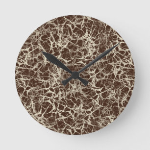 Reloj Redondo Mediano Neuronas de red en rojo - patrón sin fisuras.