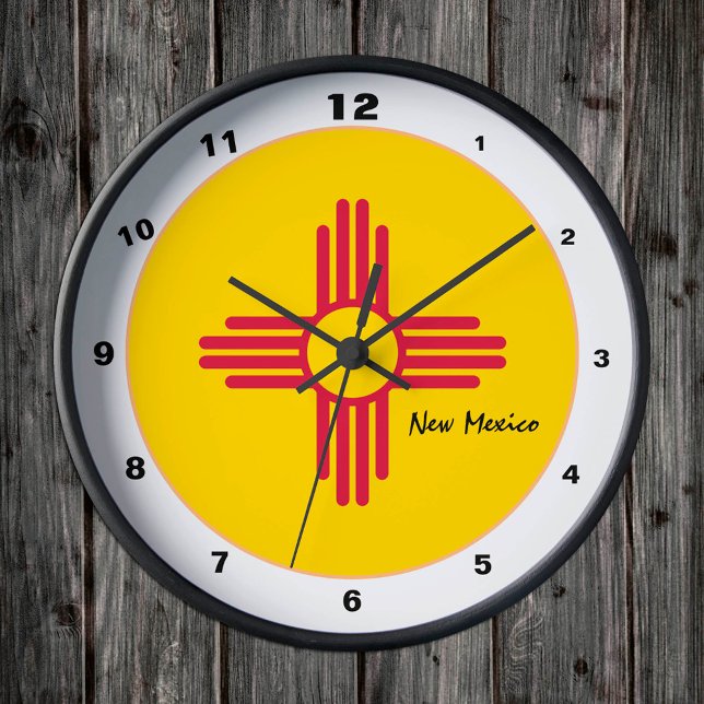 Reloj Redondo Mediano New Mexico Flag & New Mexico fashion /design USA (Subido por el creador)