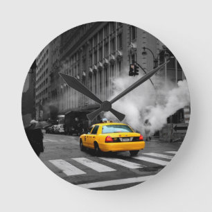 Reloj Redondo Mediano New York City Yellow Cab