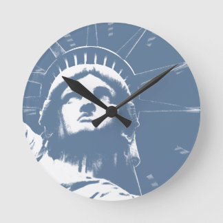 Reloj Redondo Mediano New York Clock Statue of Liberty Wall Clock