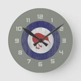 Reloj Redondo Mediano New Zealand roundel