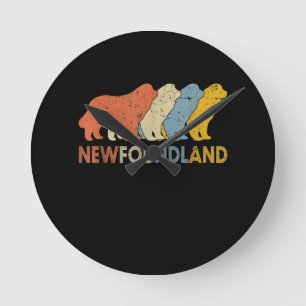 Reloj Redondo Mediano Newfoundland dog   dog lovers   valentines gift