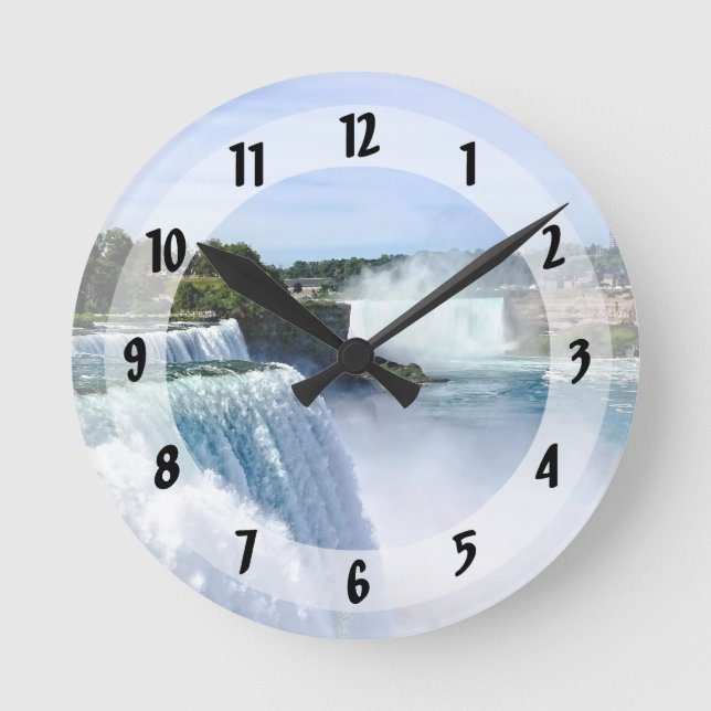 Reloj Redondo Mediano Niagara Falls NY - Vista desde el lado estadounide (Anverso)