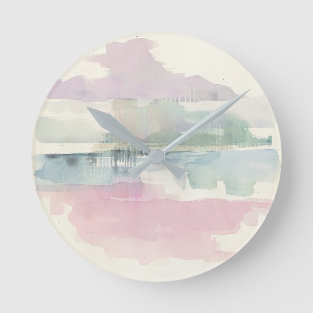 Reloj Redondo Mediano Niebla levadura | En pasteles blandos (Anverso)
