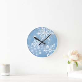 Reloj Redondo Mediano Nieve de Navidad Maravillosa