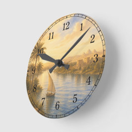 Reloj Redondo Mediano Nile River Wall Clock — Landscape Design
