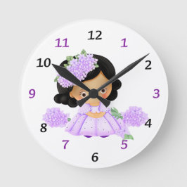 Reloj Redondo Mediano Niña pequeña y aguda