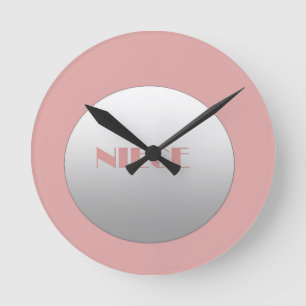 Reloj Redondo Mediano Niña Rosa Y Plata