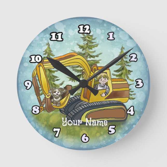 Reloj Redondo Mediano Niño de Pala de Potencia  (Anverso)