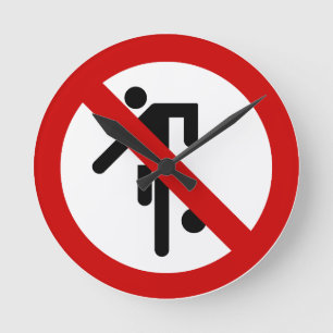 Reloj Redondo Mediano NO Ball Games ⚠ Thai Park Rótulo ⚠