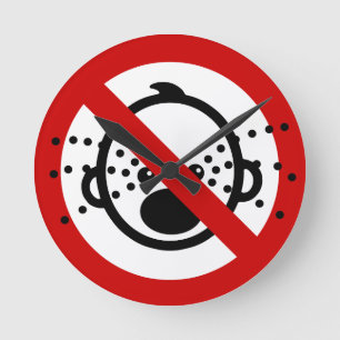 Reloj Redondo Mediano NO Cry Babies ⚠ Thai Airport Sign ⚠