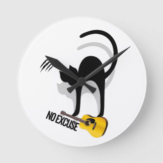 Reloj Redondo Mediano No Excuse Cat per keychain